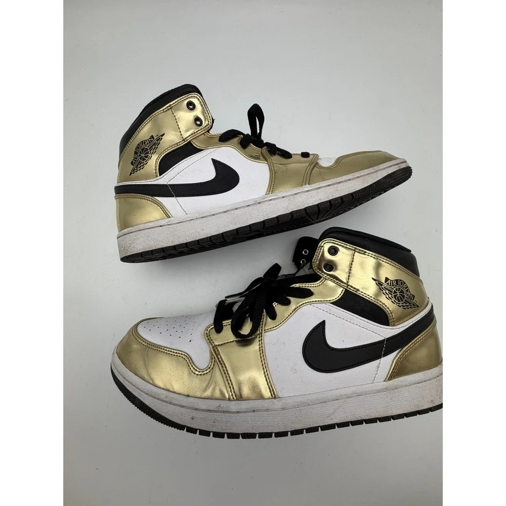 Jordan Air Jordan 1 Mid Metallic Gold DC1419-700 Mens Size 13 No Box